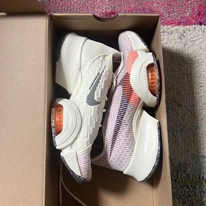 Nike Women's Cream Pink Orange React Vision Sneakers